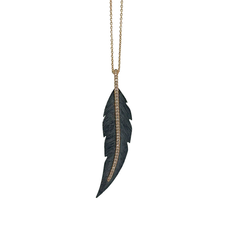 Diamond Accented Feather