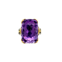 Amethyst Scroll Ring