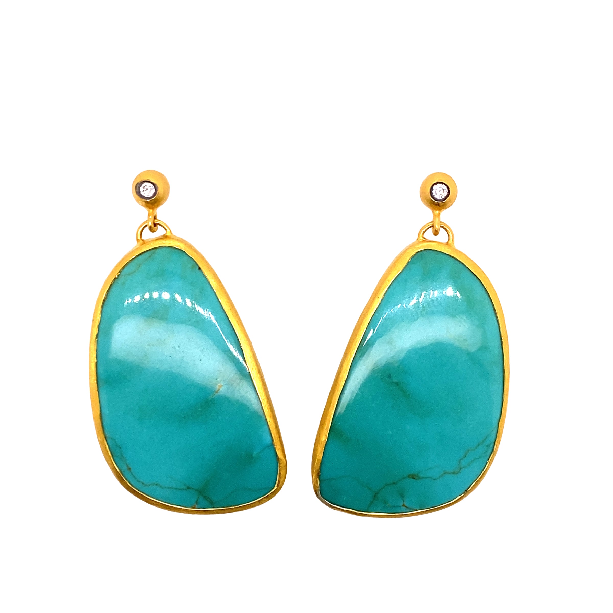 Large Turquoise Drop Earrings
