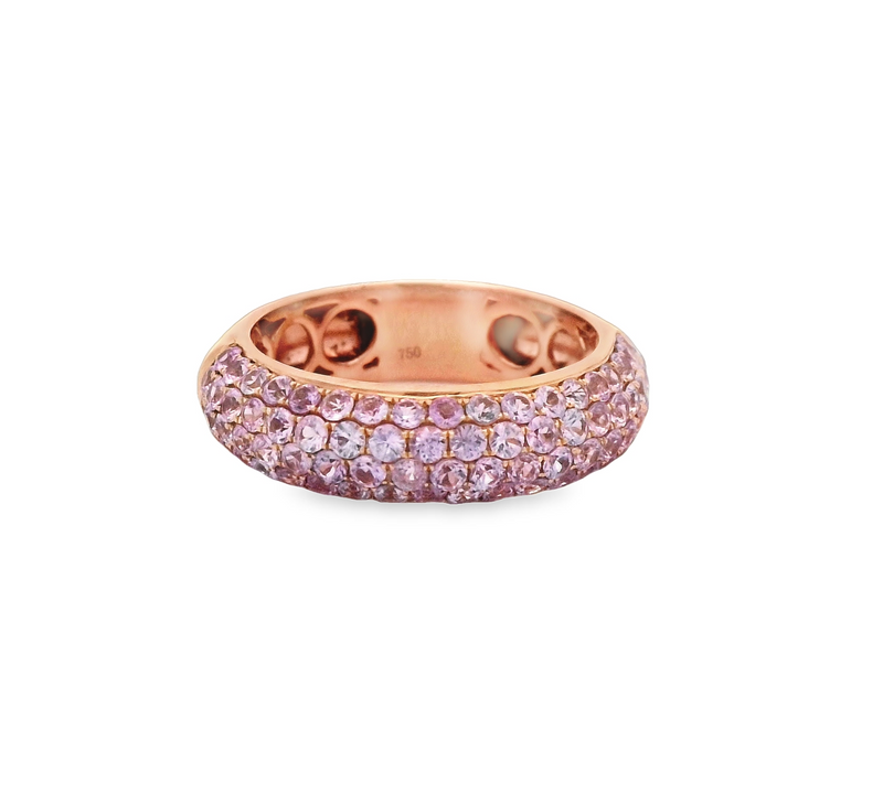 Pink Sapphire Pave Band