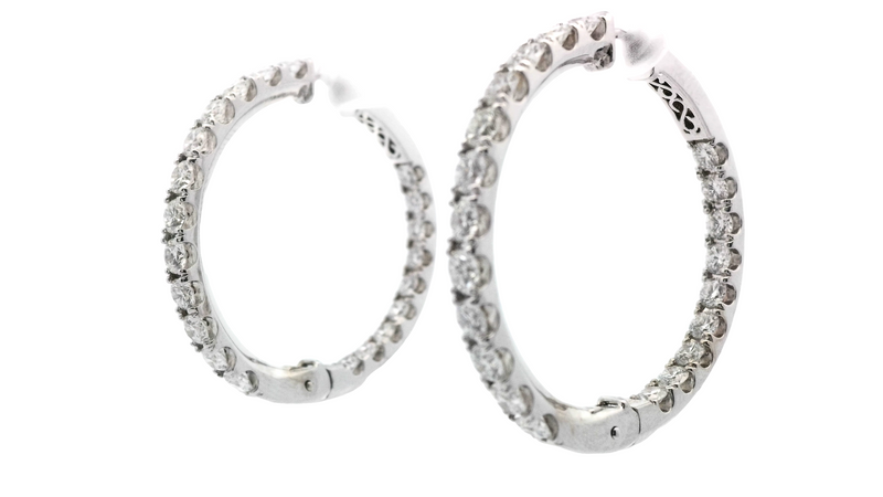Large Inside/Out Diamond Hoops
