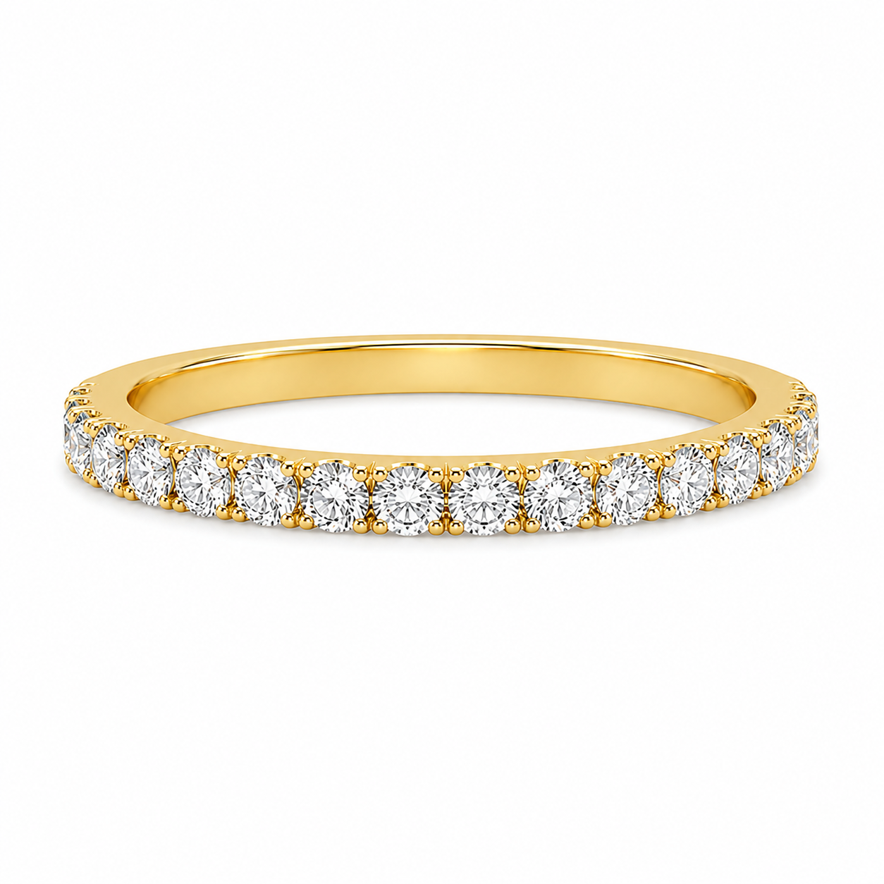 18K Yellow Gold Diamond Wedding Band