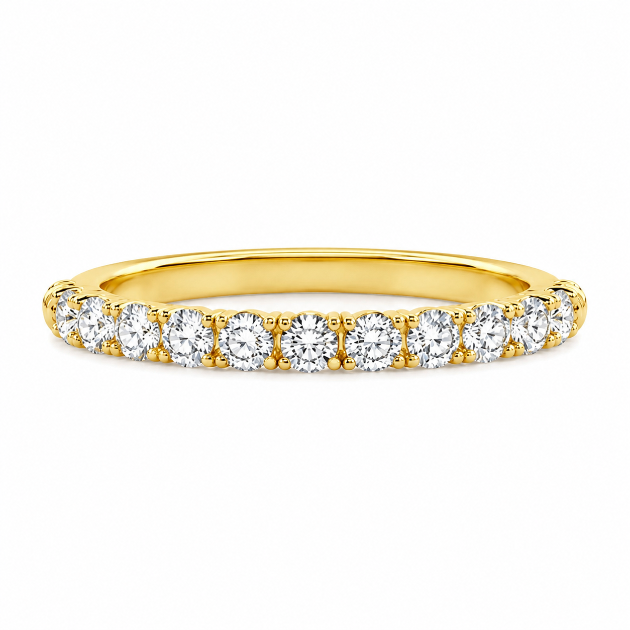 18K Yellow Gold Diamond Wedding Band