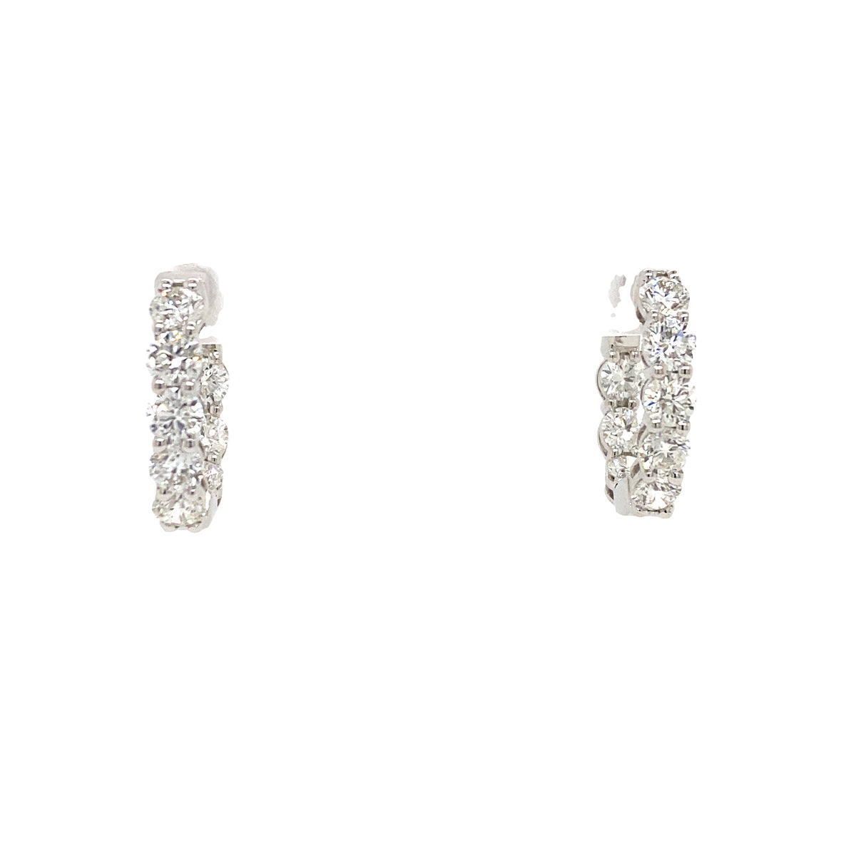 Small In and Out Diamond Hoops