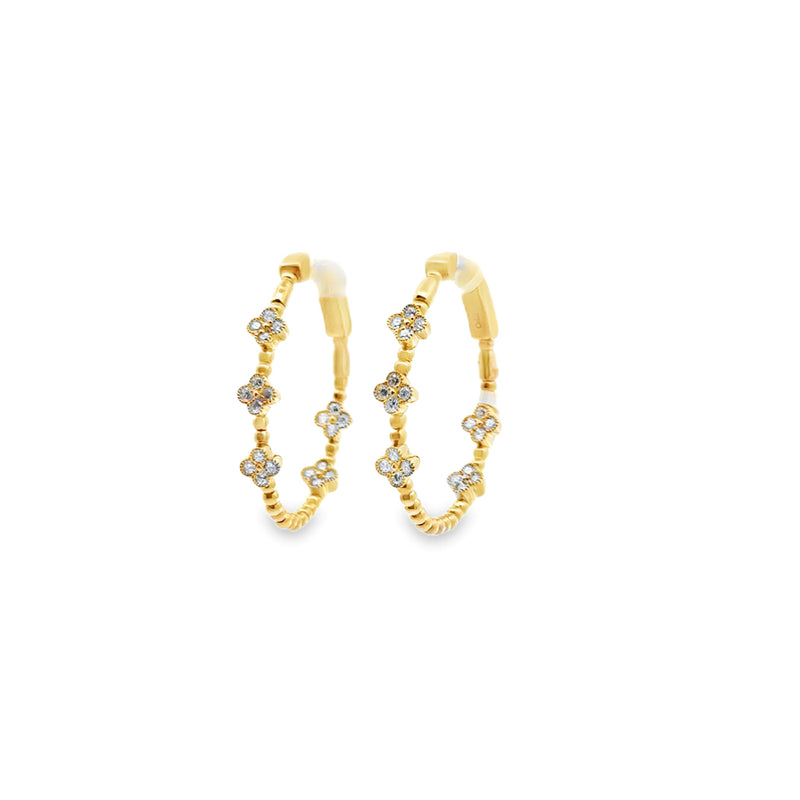 LADIES 14K YELLOW GOLD MEDIUM SIZE HOOPS