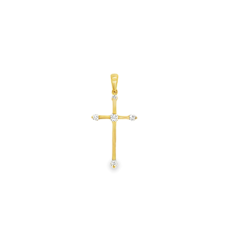 18K YELLOW GOLD CROSS PENDANT