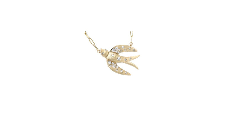 Diamond Bird Necklace