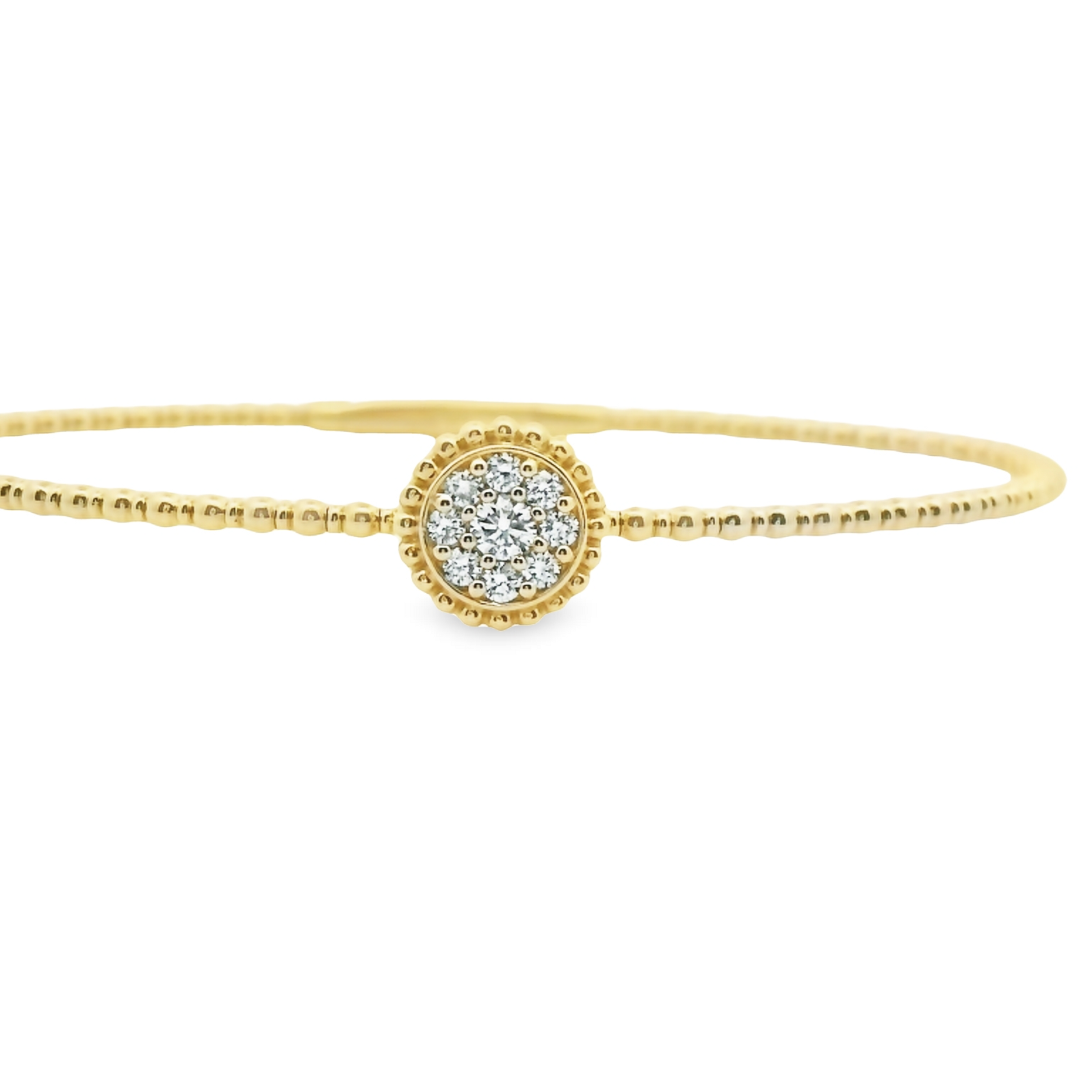 LOVE PEACE single diamond bracelet, yellow gold