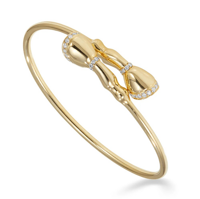 LADIES 18K YELLOW GOLD MINI HUGGABLE HOOVES BRACELET