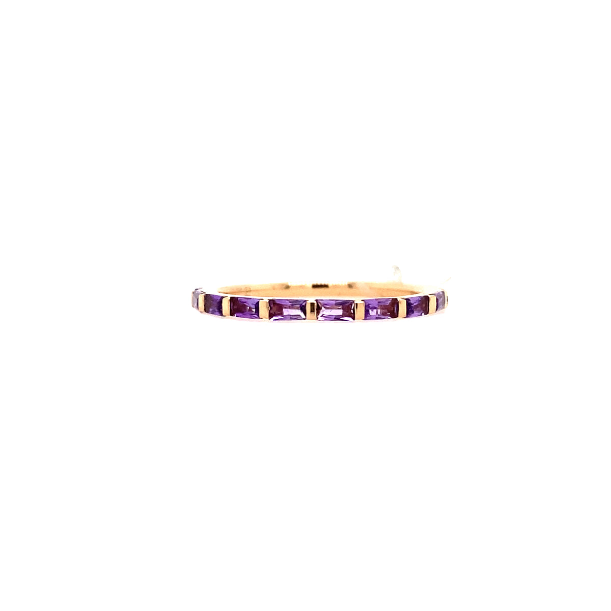 Split Diamond and Amethyst Eternity Band