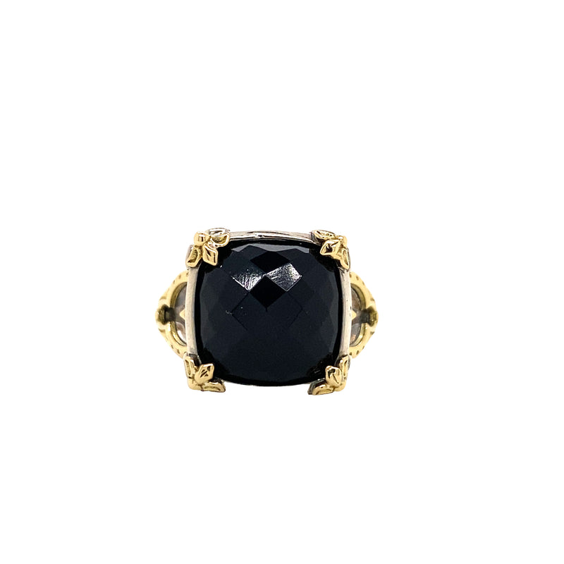 Cushion Cut Onyx Ring