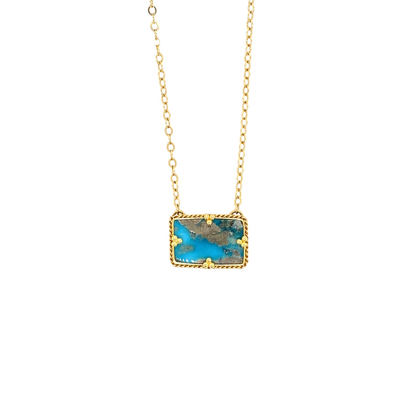 East to West Turquoise Necklace