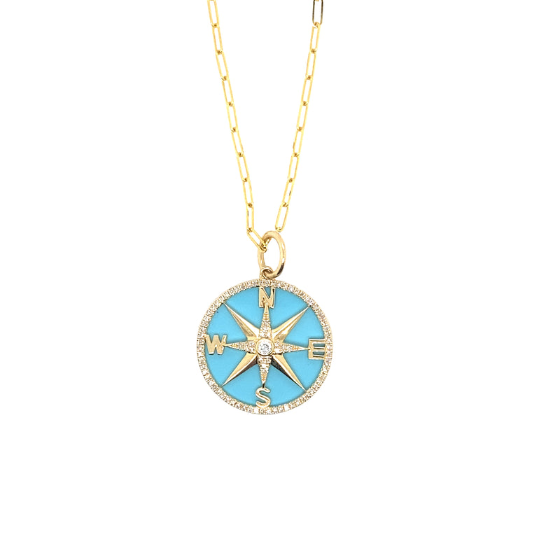 Turquoise Compass Necklace