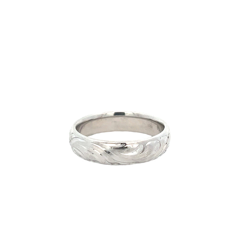 6mm 14kt White Gold Bright Cut