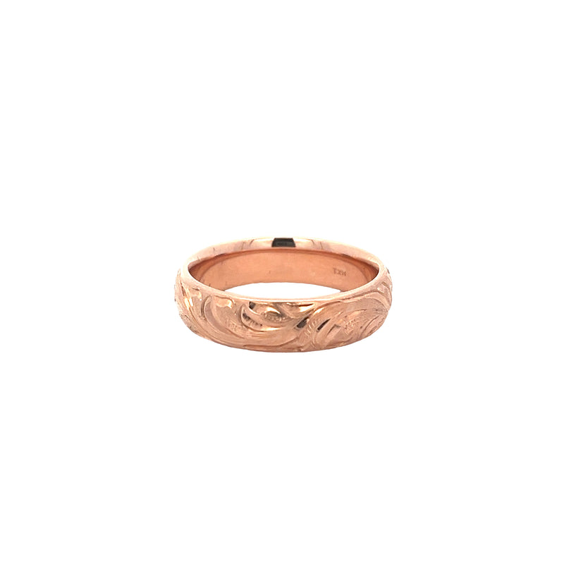 6mm 14kt Rose Gold Bright Cut