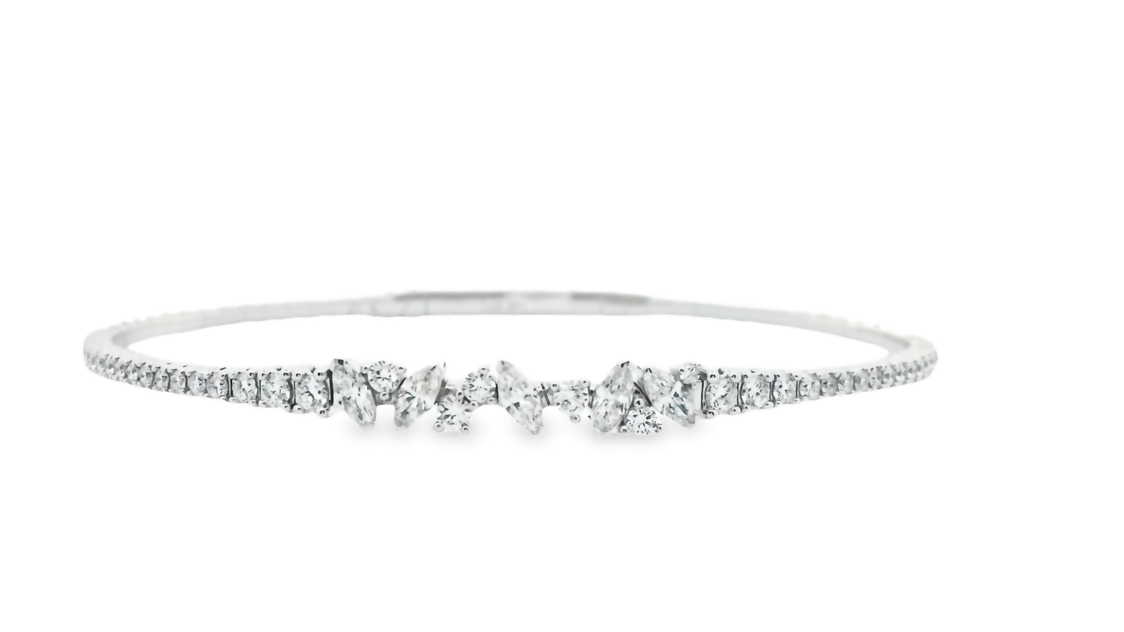 Scattered Marquise Diamond Flex Bangle Bracelet – Reads Jewelers