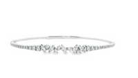 Scattered Marquise Diamond Flex Bangle Bracelet