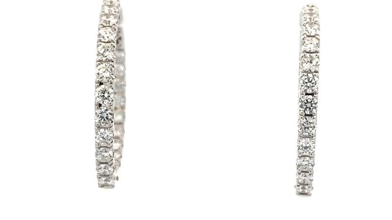 Large Inside/Out Diamond Hoops