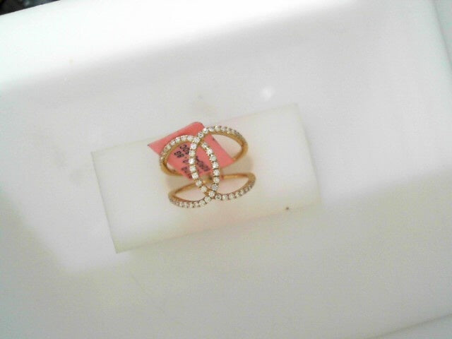 14K Yellow Gold Ladies’ Diamond Freeform Band