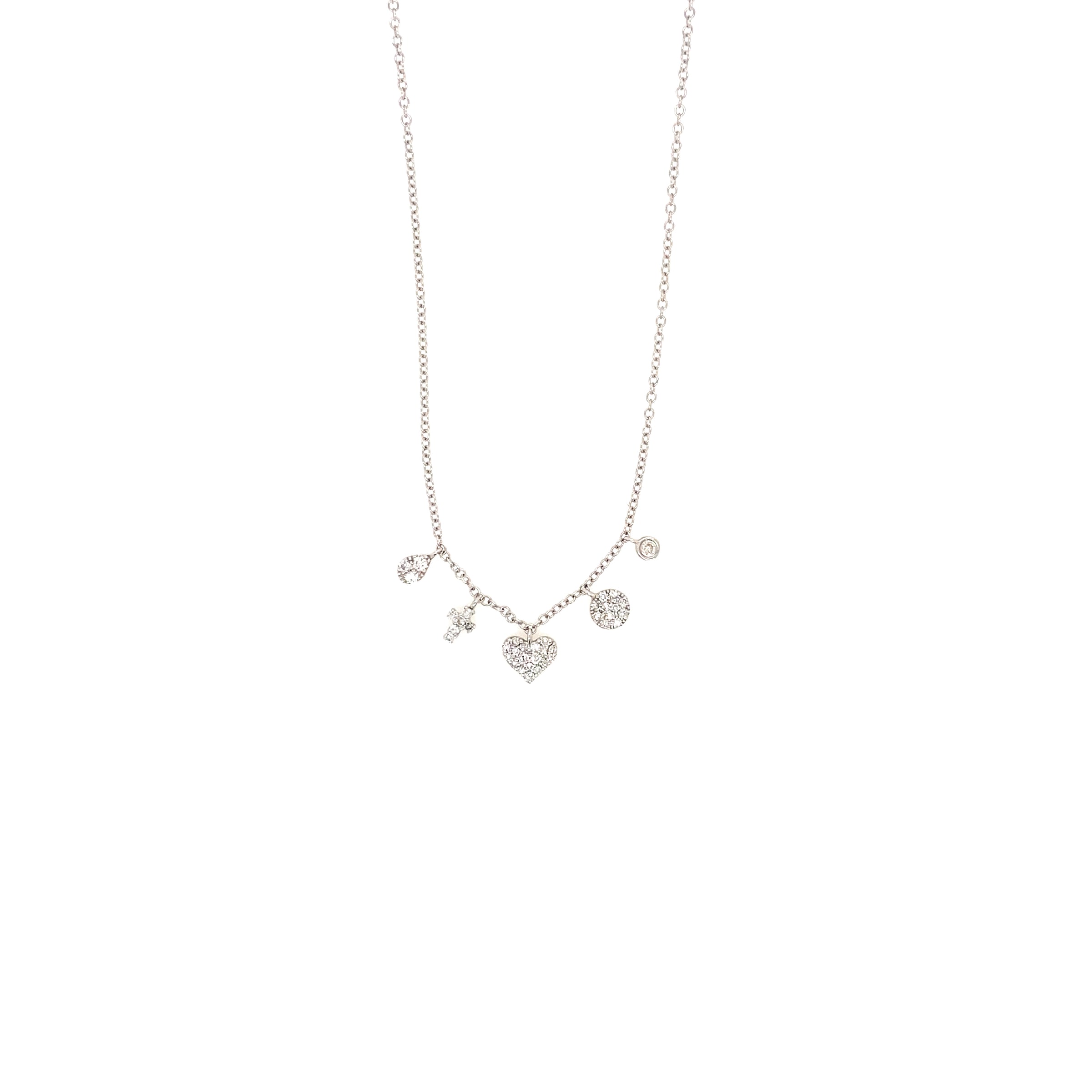 Pave Dangle Drop Necklace