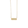 14KT YELLOW GOLD DIAMOND ACCENTED "LOVE" BAR NECKL