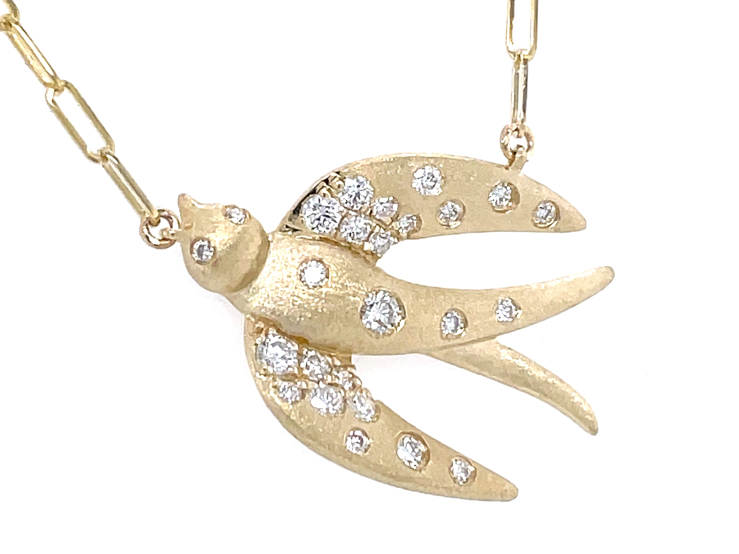 Diamond Bird Necklace