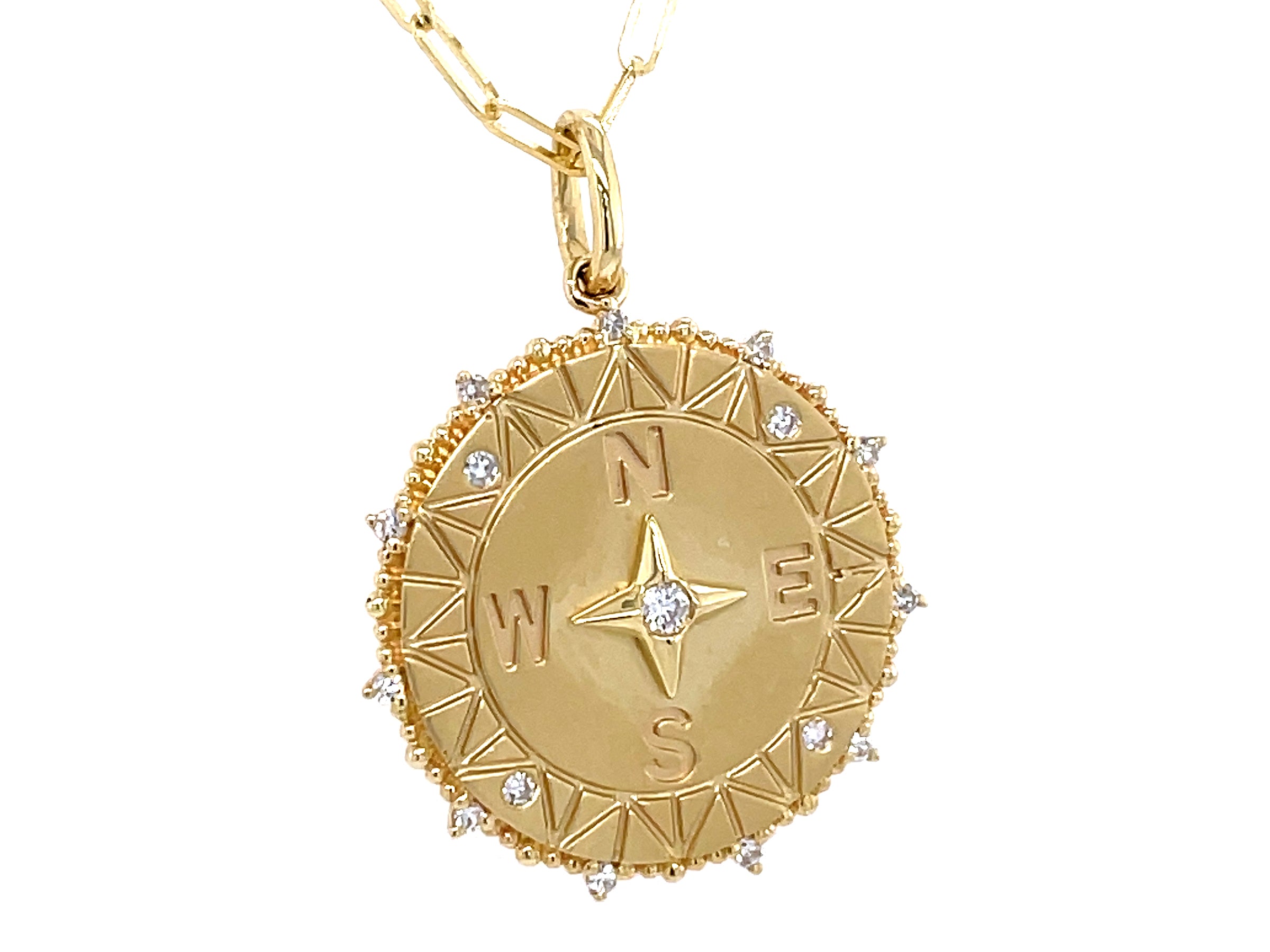 Diamond Compass Medallion