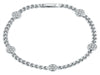 Round Diamond Cluster Link Bracelet