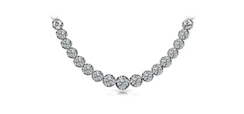 CUSTOMIZABLE LADIES CLASSIC DIAMOND TENNIS NECKLACE