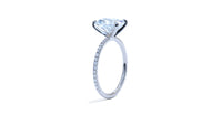 Micro-Pave Cushion Cut Engagement Ring