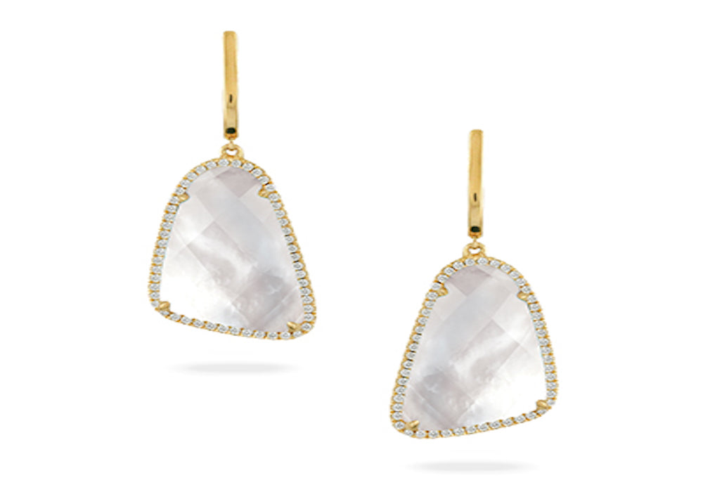Pear Shaped Mother of Pearl Earrings