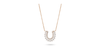 LADIES 18K GOLD PEARL AND DIAMOND HORSESHOE NECKLACE