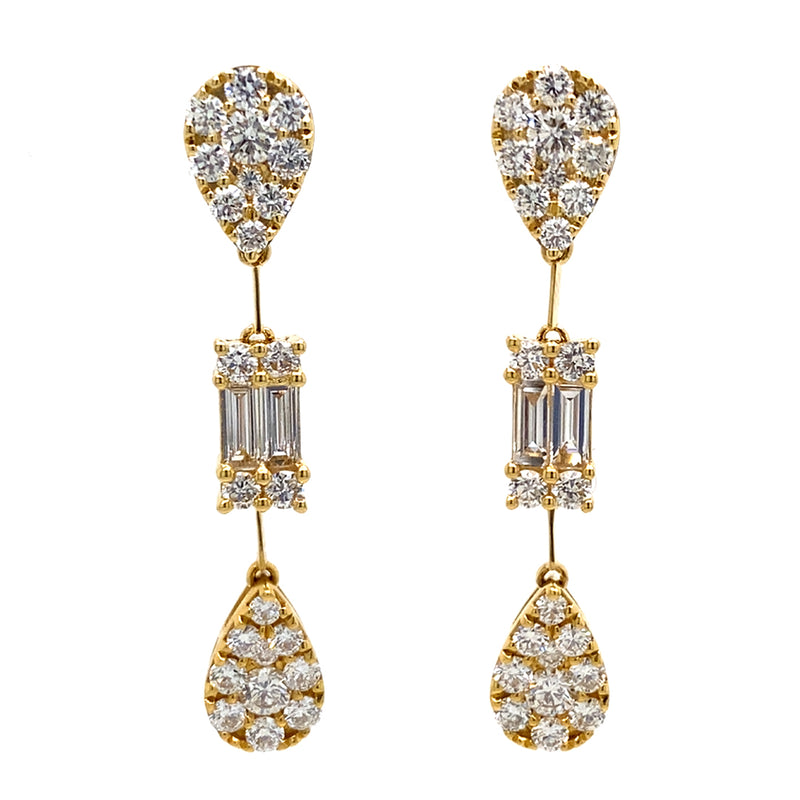 Ladies 18K Yellow Gold Earrings