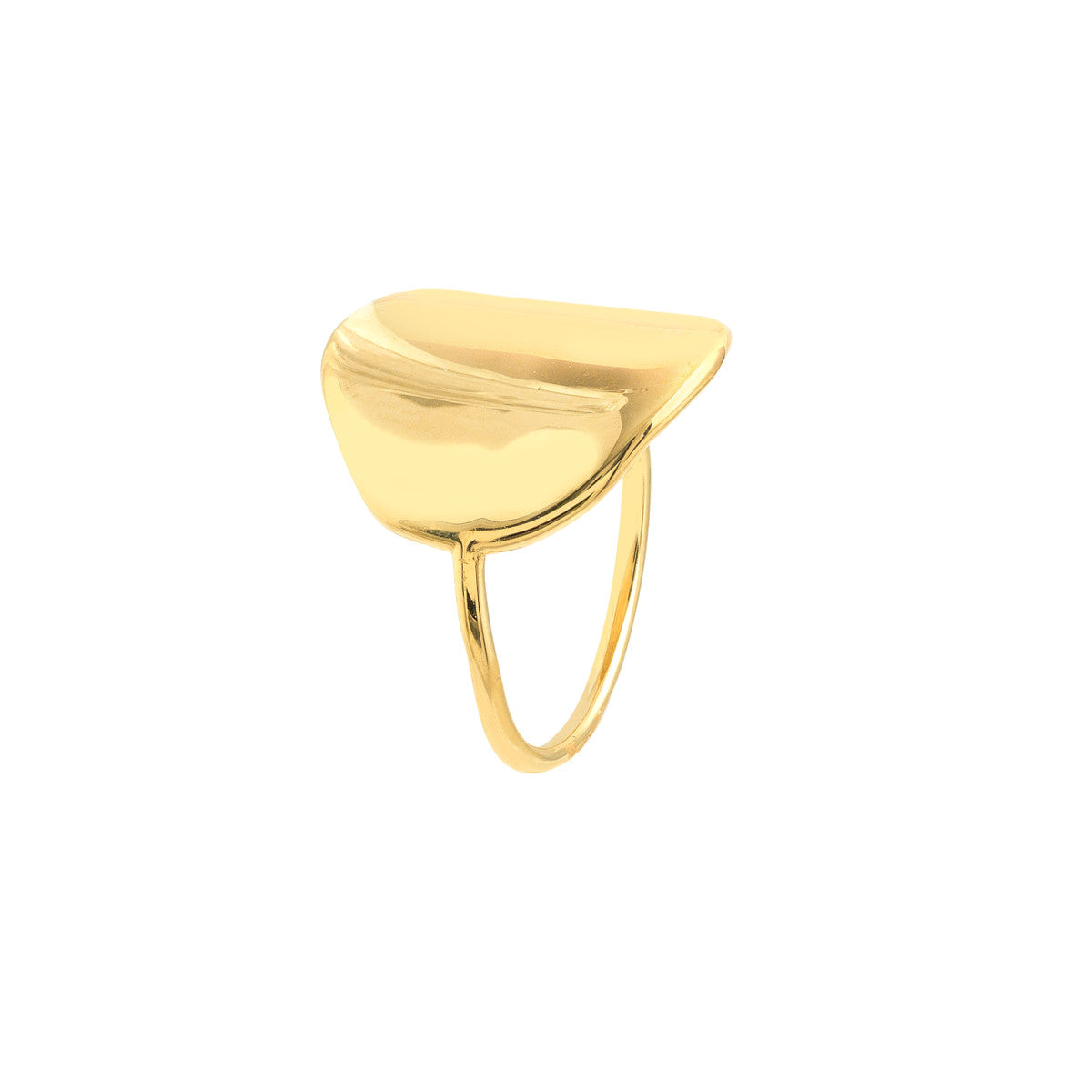 Gold Round Engravable Ring