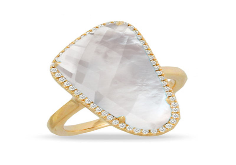 Pear Shaped Mother of Pearl Ring
