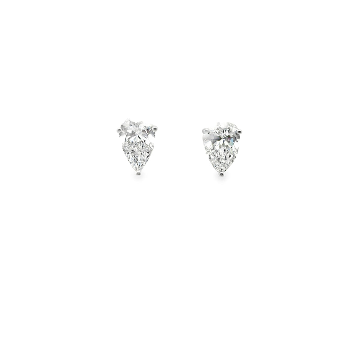 4.00 CTW LAB-GROWN PEAR CUT DIAMOND STUD EARRINGS