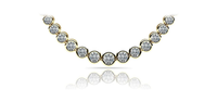 LADIES BEZEL SET DIAMOND TENNIS NECKLACE