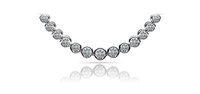 LADIES BEZEL SET DIAMOND TENNIS NECKLACE