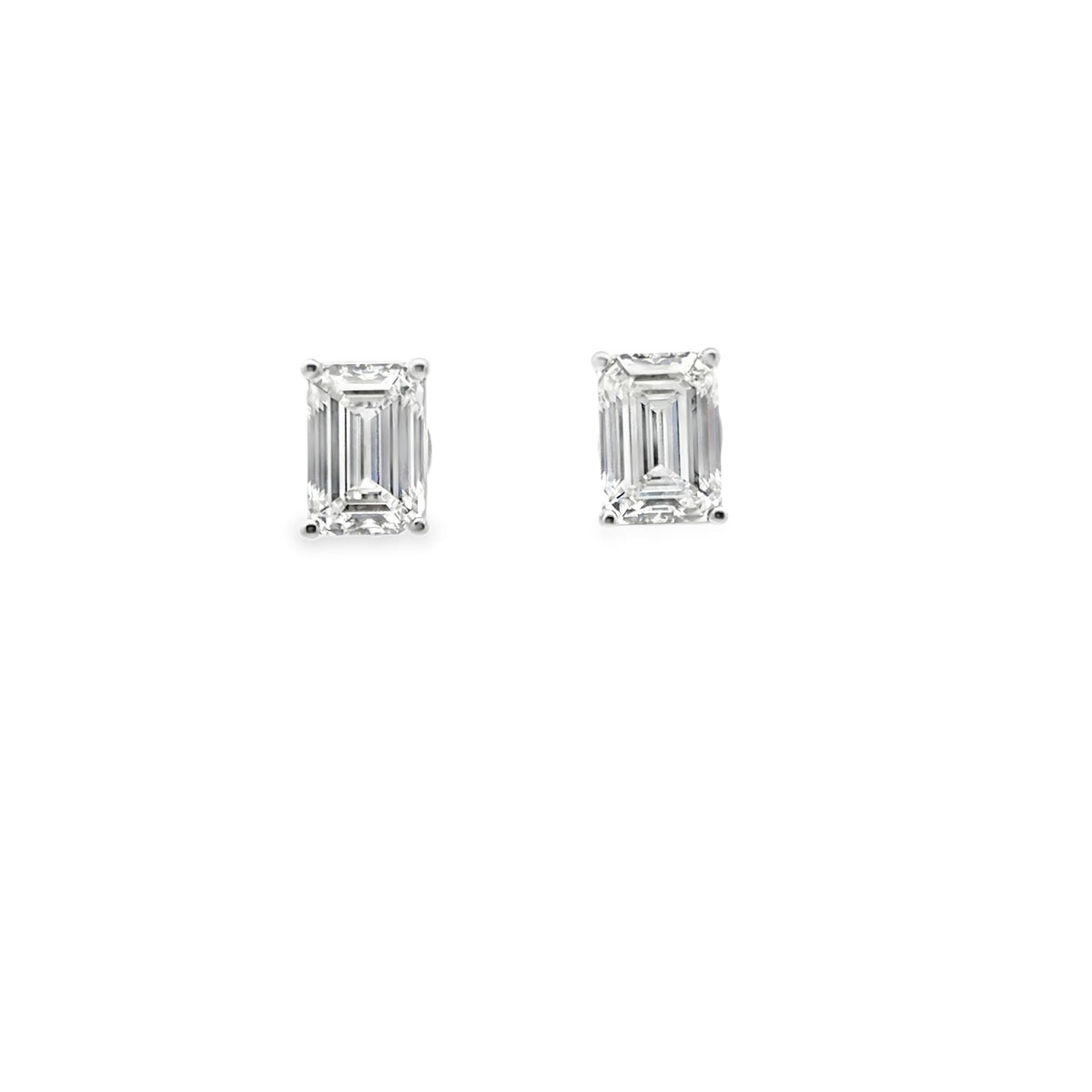 6.00 CTW Emerald Cut Lab-Grown Diamond Stud Earrings
