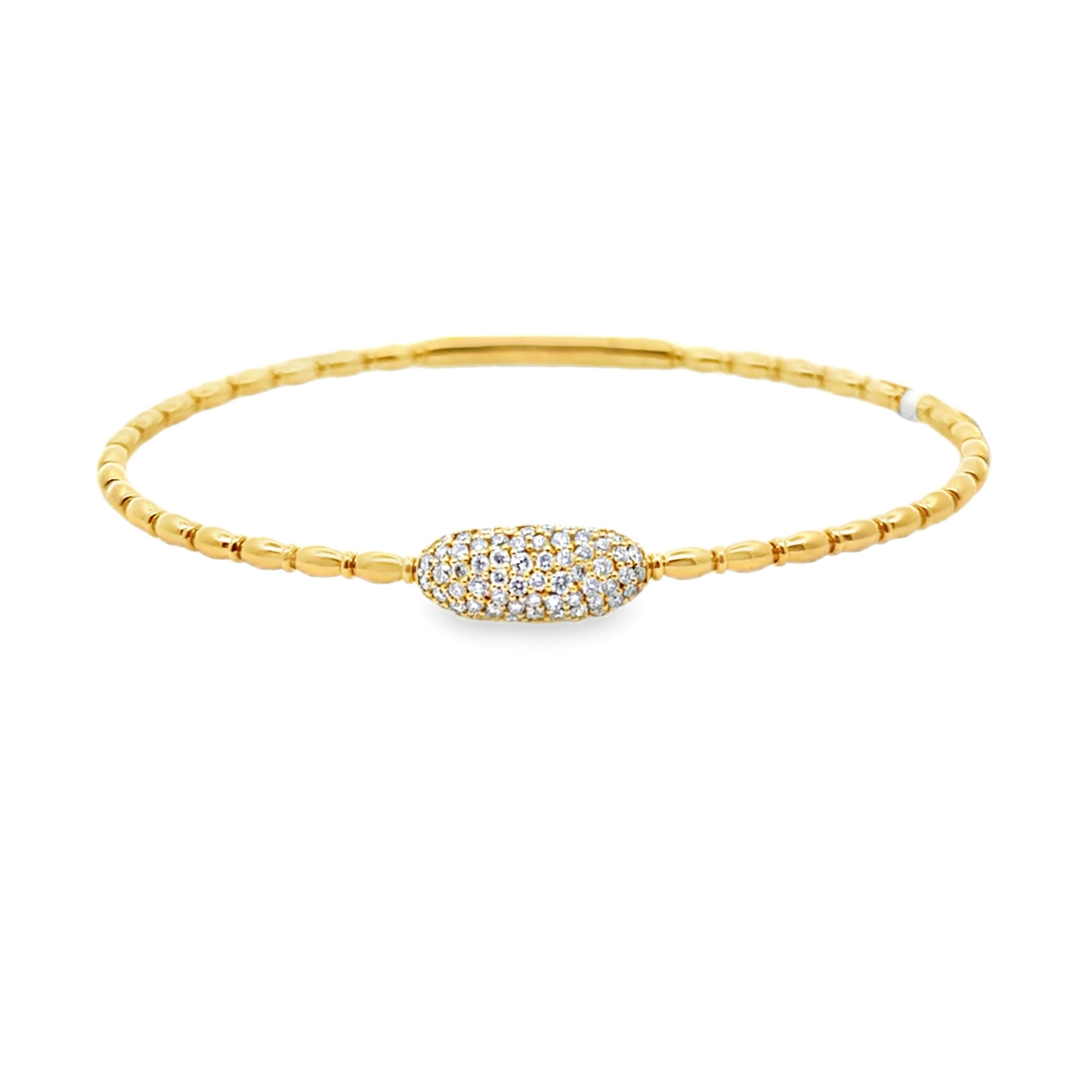 18K Yellow Gold Diamond Flex Pavé Bracelet