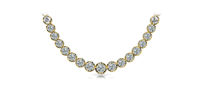 CUSTOMIZABLE LADIES CLASSIC DIAMOND TENNIS NECKLACE