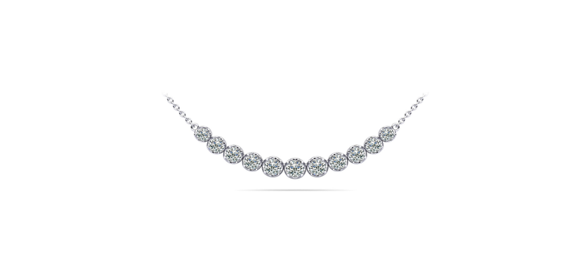 LADIES CLASSIC DIAMOND STRAND CHAIN NECKLACE
