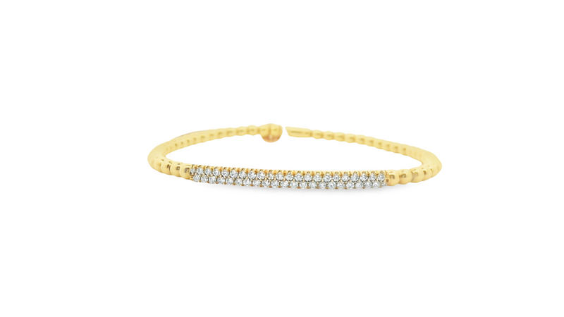 Pave Bar Stretch Beaded Bracelet