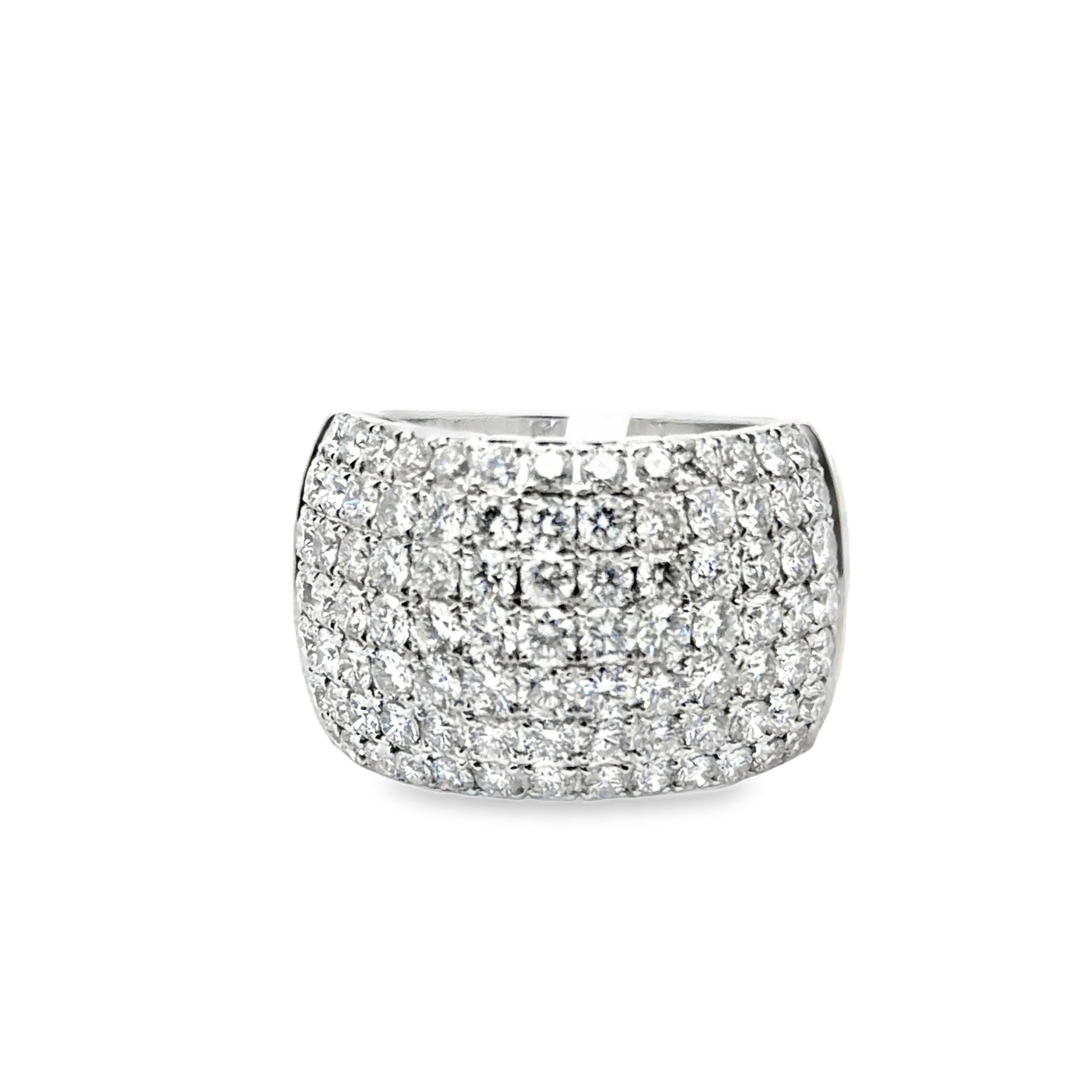 18K WHITE GOLD PAVE DIAMOND BAND FEATURING 91-RBC