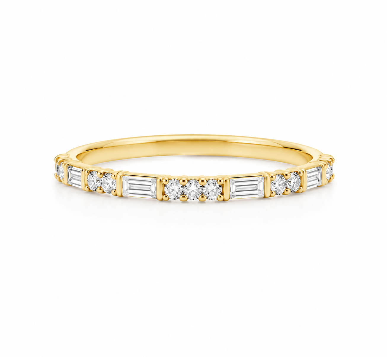18K Yellow Gold Diamond Band Ring