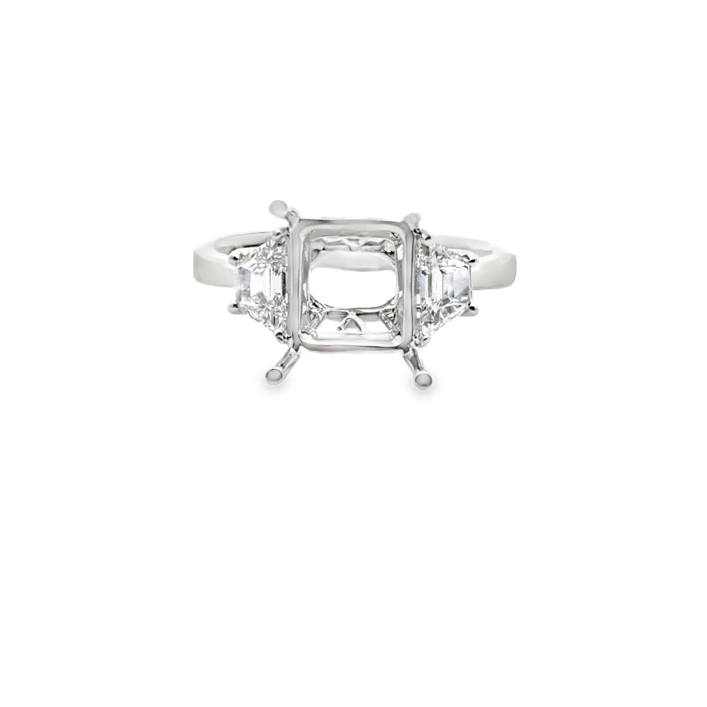 18K WHITE GOLD LADIES SEMI MOUNTING ENGAGEMENT RIN