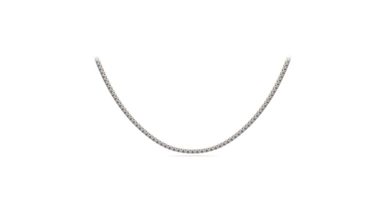 LADIES CLASSIC FOUR PRONG DIAMOND TENNIS NECKLACE