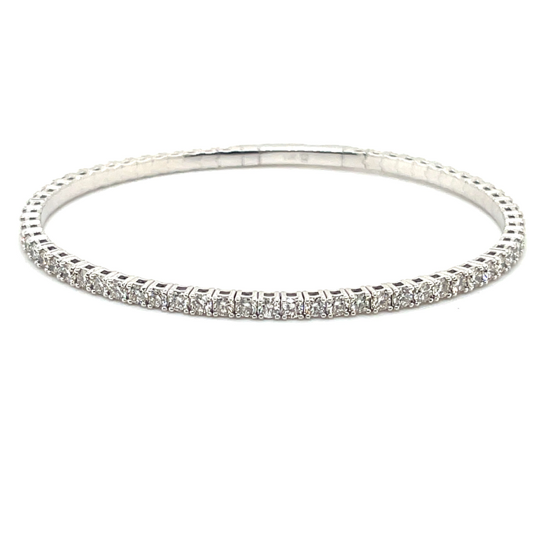 Round Diamond Bangle Bracelet