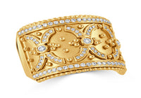 Wide Diamond Accented Ring