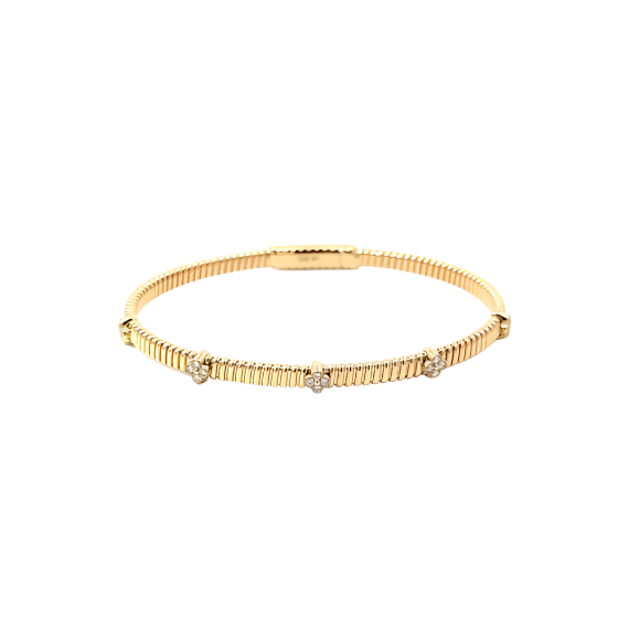 LADIES 14K YELLOW GOLD SOFT BANGLE BRACELET